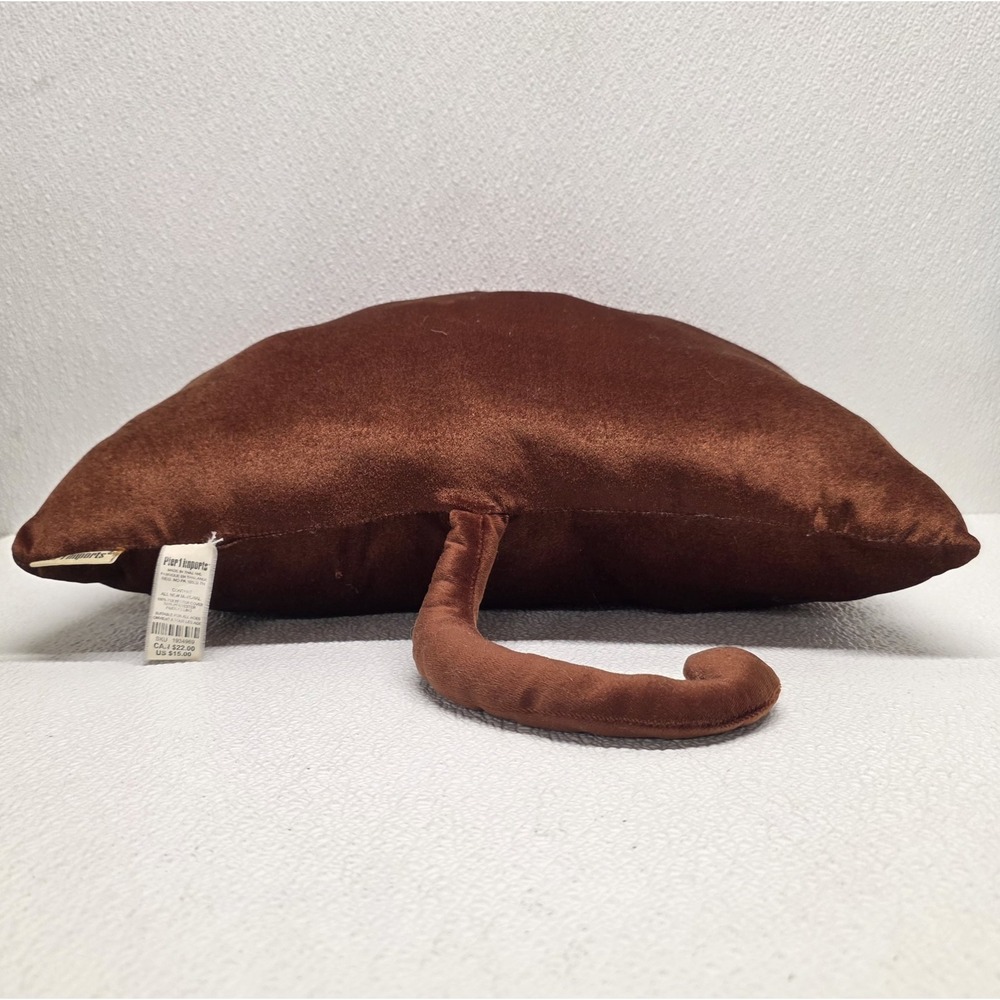 Pier 1 Imports Pillow Pet Brown Monkey Velour Plush Pillow - Picture 5 of 16